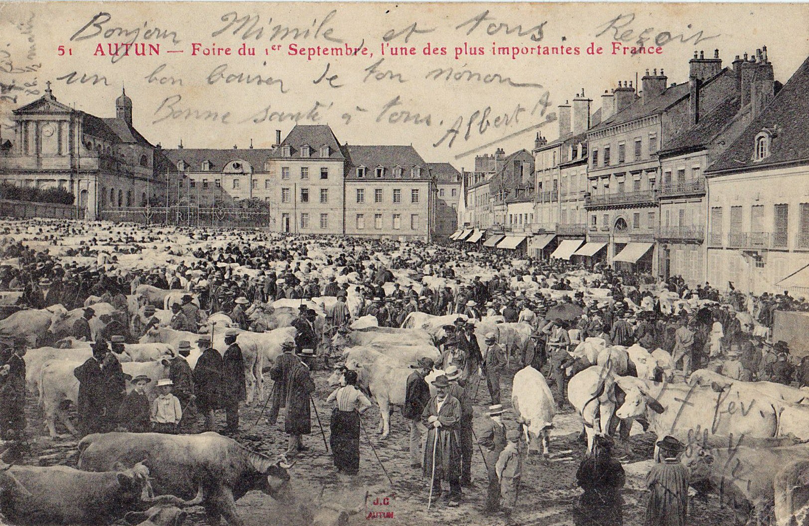 Autun - la Foire du 1er septembre l'une des plus importantes de France