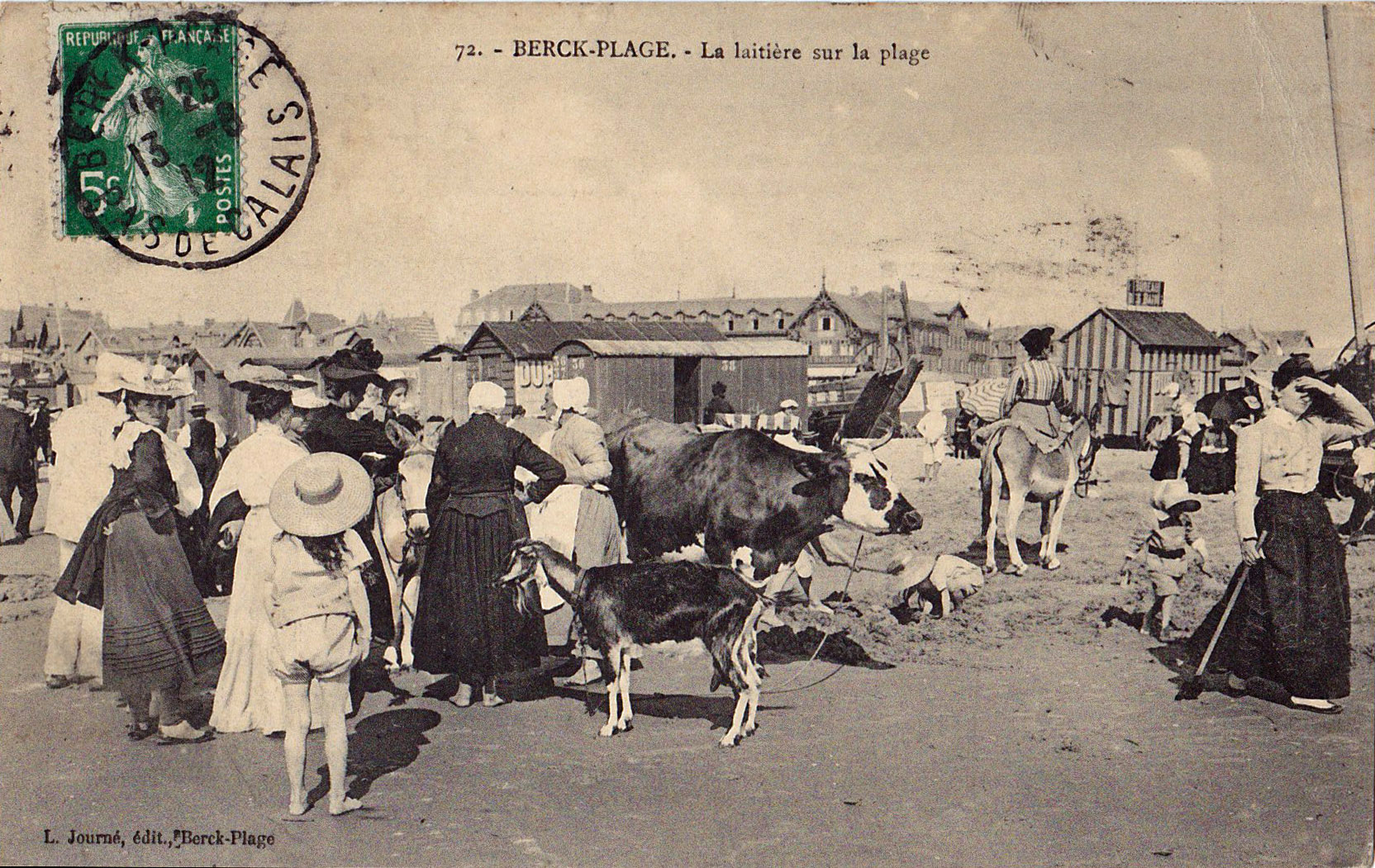 Berck-Plage - La laitière sur la Plage
