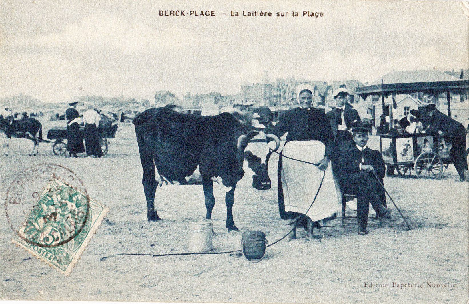 Berck-Plage - La laitière sur la Plage