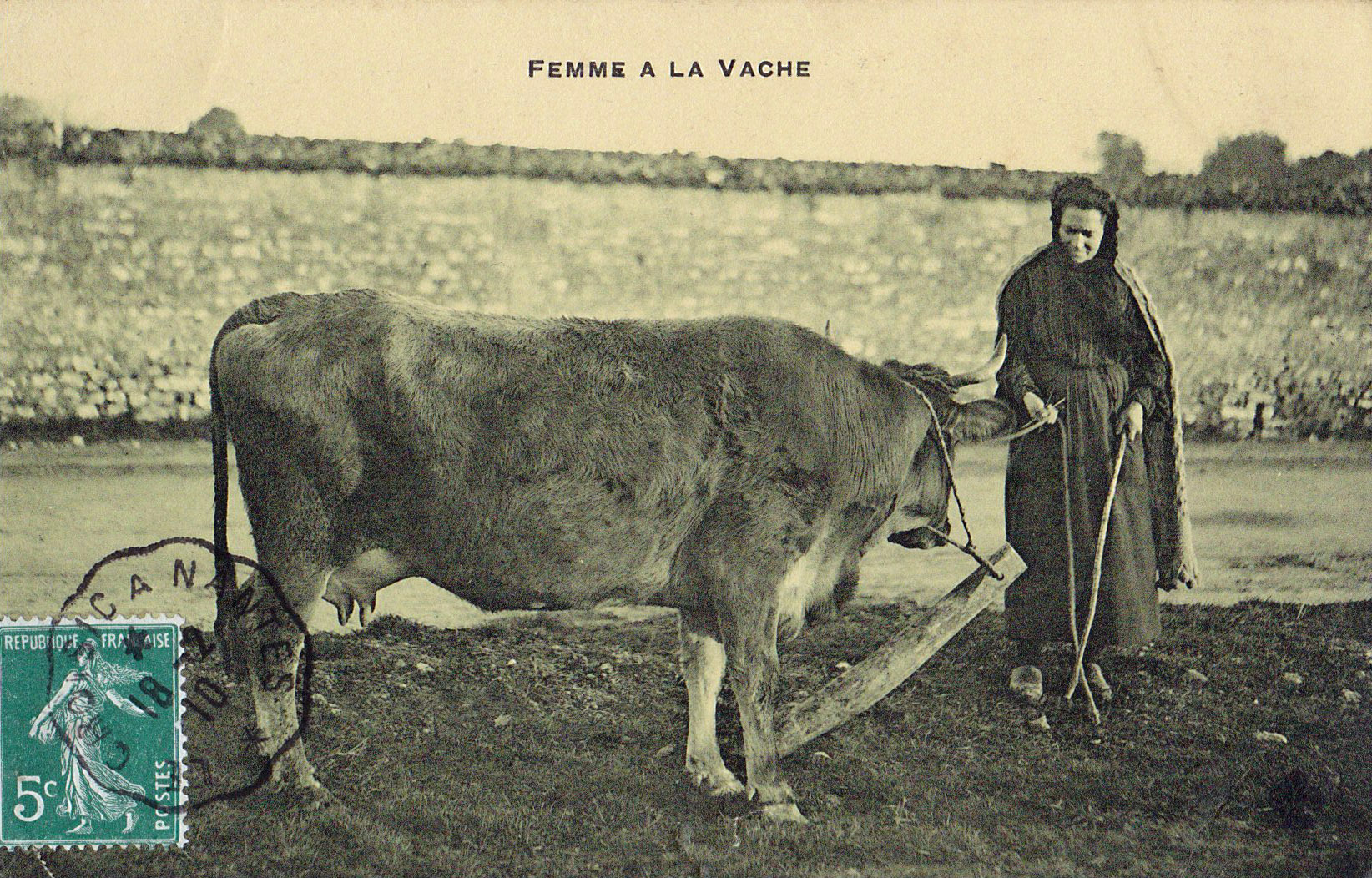 Femme à la vache