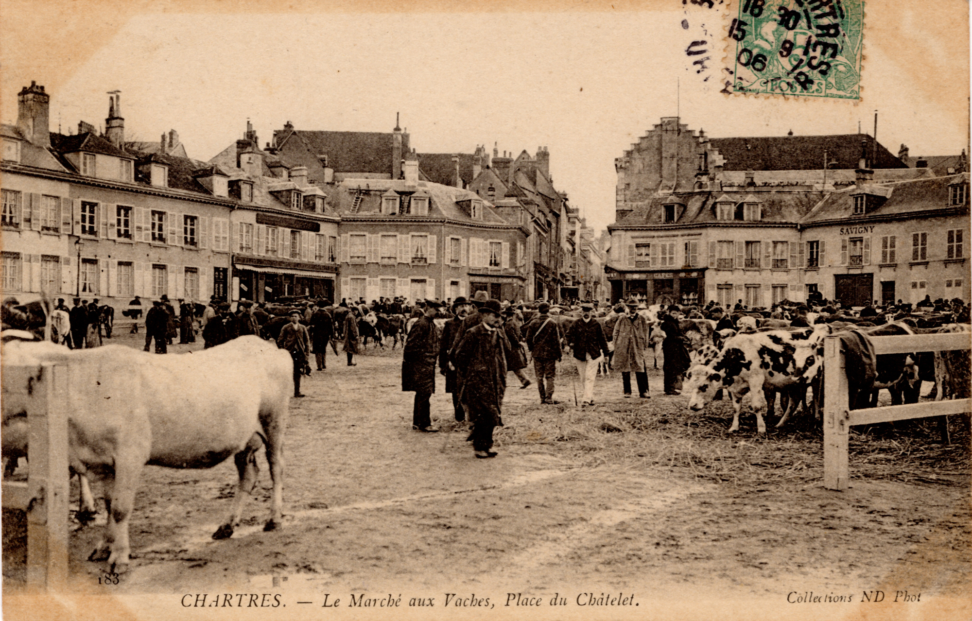 Chartres - Le Marché aux vaches Place du Chatelet